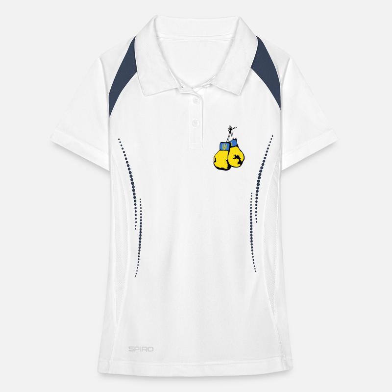 Gants de boxe drapeau de l’Ukraine Polo respirant Femme
