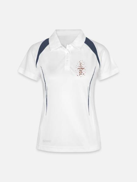 Holiday Season - Women's Polo breathable - white/navy