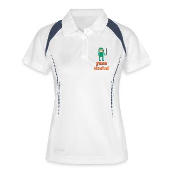 Game Begins - Back to School - Women's Polo breathable - white/navy - Front