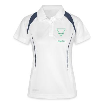 Élément De La Terre - Polo respirant Femme - blanc/marine - Devant