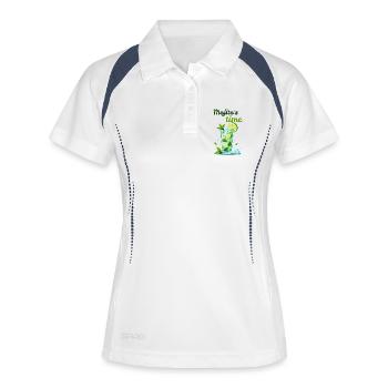 Mojito Cocktail von Helfspawn - Frauen Polo atmungsaktiv - Weiß/Navy - Vorne