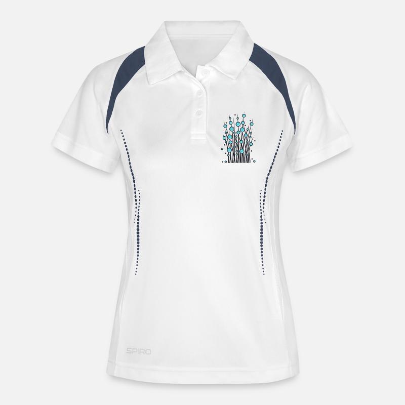 Luminous bale structure - Women's Polo breathable - white/navy