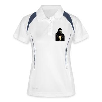 Blouson en cuir Gorilla Rebel - Polo respirant Femme - blanc/marine - Devant