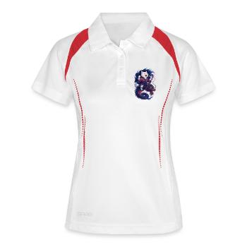 Sushi British Shorthair Cat Dragon Kimono - Polo respirant Femme - blanc/marine - Devant