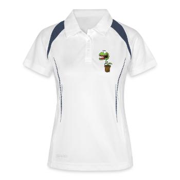 Potted Plant Monster - Women's Polo breathable - white/navy - Front