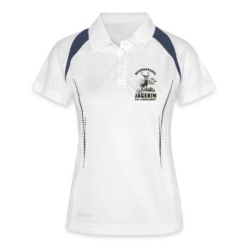 Waidmannsheil - Passionate hunter - Women's Polo breathable - white/navy - Front