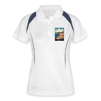 Découvrez la beauté rustique de la Calabre en Italie - Polo respirant Femme - blanc/marine - Devant