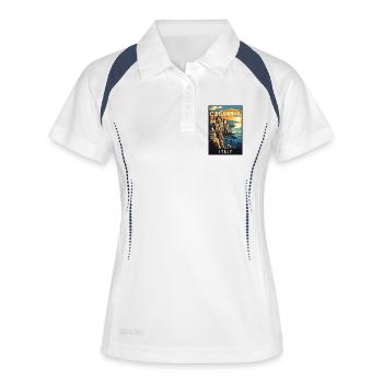 Découvrez la beauté rustique de la Calabre en Italie - Polo respirant Femme - blanc/marine - Devant