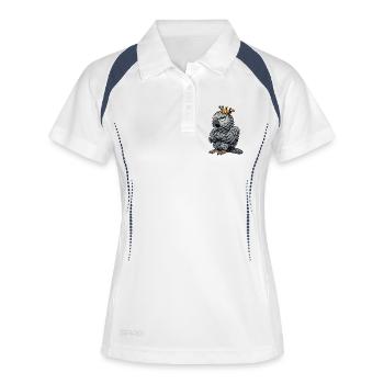African grey parrot parrot owner parrot keeper - Women's Polo breathable - white/navy - Front