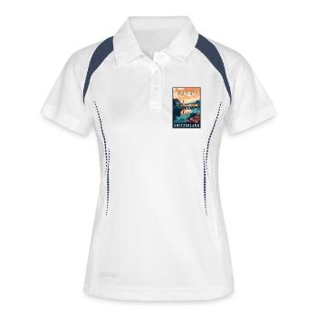 Découvrez les Alpes suisses et Lucerne en Suisse - Polo respirant Femme - blanc/marine - Devant