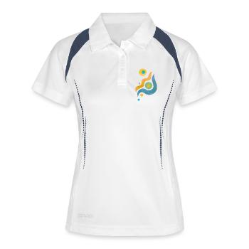 Yoga design_44 - Women's Polo breathable - white/navy - Front