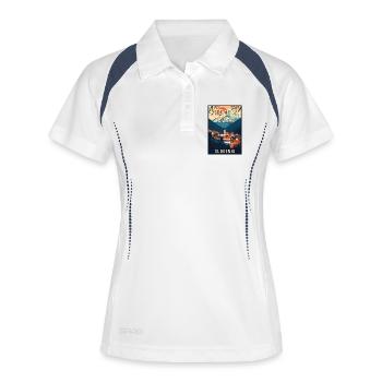 Découvrez la beauté alpine Kranjska Gora en Slovénie - Polo respirant Femme - blanc/marine - Devant