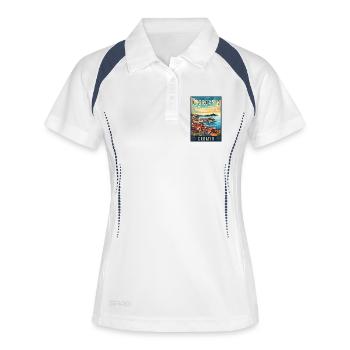 Découvrez Dubrovnik méditerranéen en Croatie - Polo respirant Femme - blanc/marine - Devant