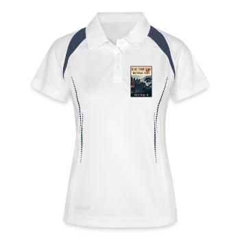 Explorer le parc national des Blue Mountains en Australie - Polo respirant Femme - blanc/marine - Devant