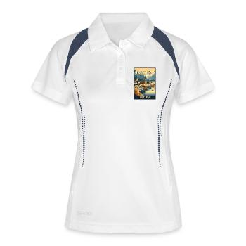 Découvrez la beauté lacustre de Gmunden, en Autriche, - Polo respirant Femme - blanc/marine - Devant