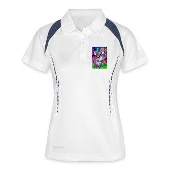 Koala - Frauen Polo atmungsaktiv - Weiß/Navy - Vorne