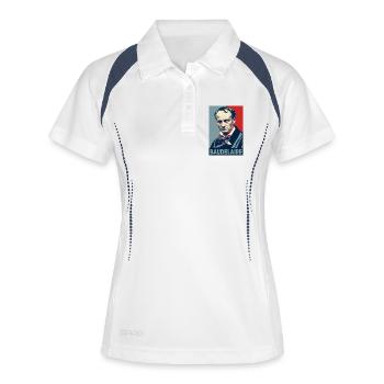 Baudelaire Pop Art Portrait - Women's Polo breathable - white/navy - Front