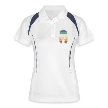 Coupe mullet coupe mulet - Polo respirant Femme - blanc/marine - Devant