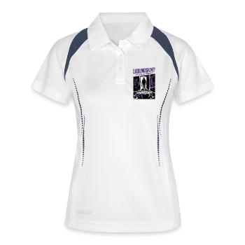 Lieblingsfilme Ich stehe auf Klassiker - Frauen Polo atmungsaktiv - Weiß/Navy - Vorne