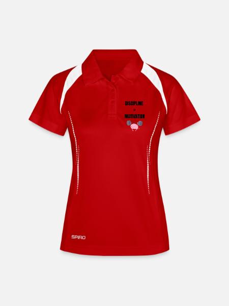 Discipline over motivation - Women's Polo breathable - white/navy