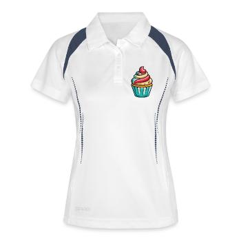 Cupcakes - Polo respirant Femme - blanc/marine - Devant