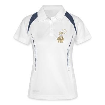 Zeitlose Liebe - Frauen Polo atmungsaktiv - Weiß/Navy - Vorne