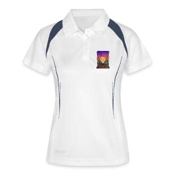 Hamster de guerre - Polo respirant Femme - blanc/marine - Devant