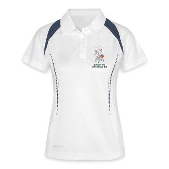 Hochbeet Tomaten Gärtner Shirt Lustiges Geschenk - Frauen Polo atmungsaktiv - Weiß/Navy - Vorne