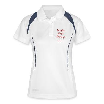 Danglars Villefort Mondego - Frauen Polo atmungsaktiv - Weiß/Navy - Vorne