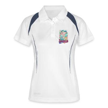 Under The Sun Skull Strand Sommer Geschenk - Frauen Polo atmungsaktiv - Weiß/Navy - Vorne