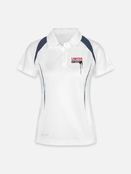 Limited Edition - Polo respirant Femme - blanc/marine