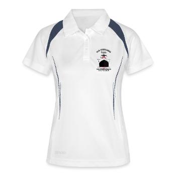 LINER FRANCE KREATION Louis RUNEMBERG © Adagp - Frauen Polo atmungsaktiv - Weiß/Navy - Vorne