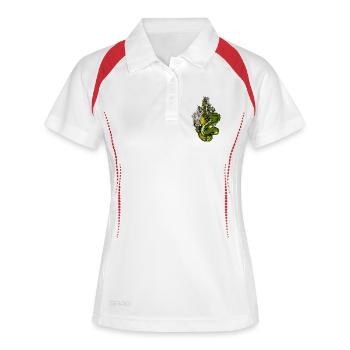 Wunderbar geige Geige - Frauen Polo atmungsaktiv - Weiß/Navy - Vorne
