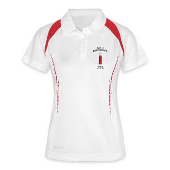 TexeL, Leuchtturm Eierland - Frauen Polo atmungsaktiv - Weiß/Navy - Vorne