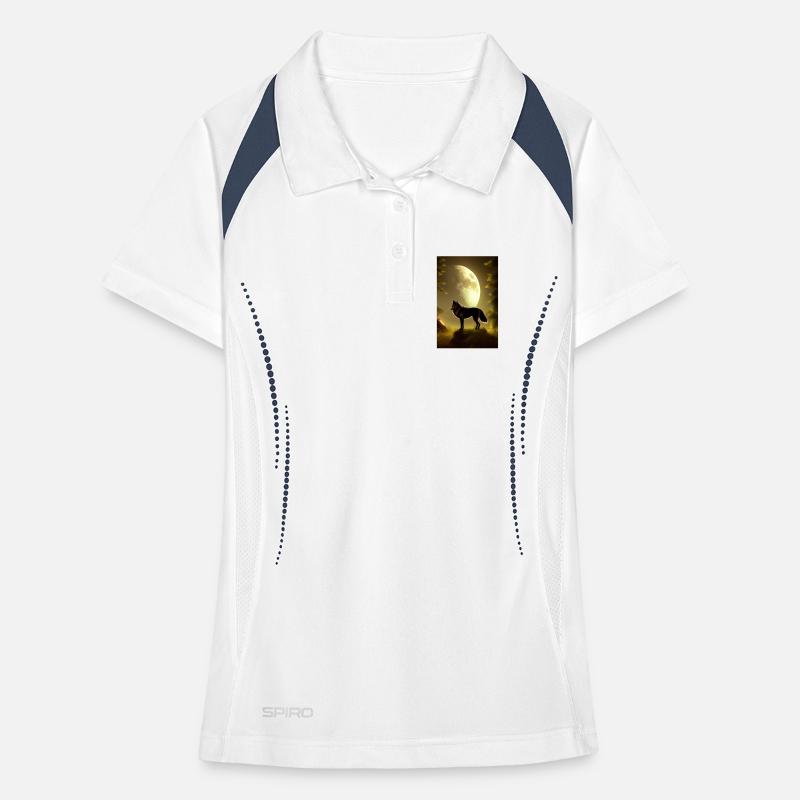 Wolf and Moon Women's Polo breathable