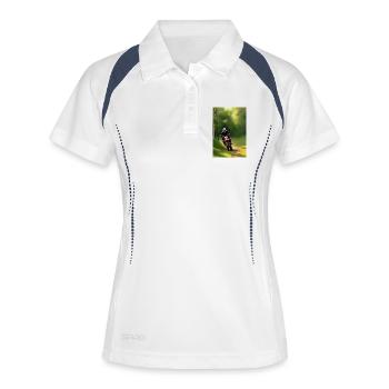 Motocross Riding - Women's Polo breathable - white/navy - Front