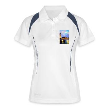Ponts à Londres - Polo respirant Femme - blanc/marine - Devant