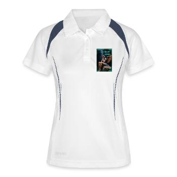 Beat-Angel - Frauen Polo atmungsaktiv - Weiß/Navy - Vorne