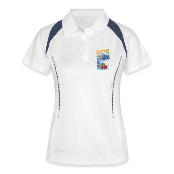Der bunte Sommer 2024 - Frauen Polo atmungsaktiv - Weiß/Navy - Vorne