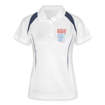 Zitate der Mutter - Frauen Polo atmungsaktiv - Weiß/Navy - Vorne