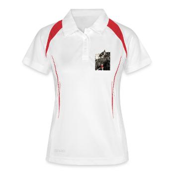 Train des Alpes - Polo respirant Femme - blanc/marine - Devant