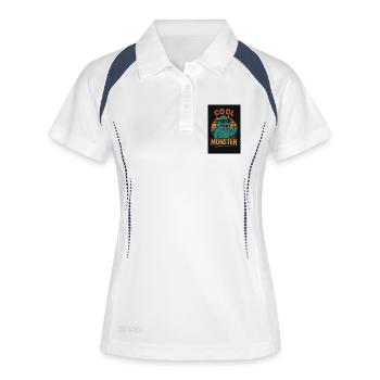 Cool Monster - Women's Polo breathable - white/navy - Front