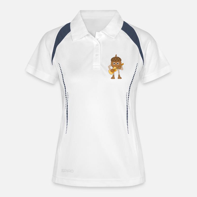 Guitar Nut - Women's Polo breathable - white/navy