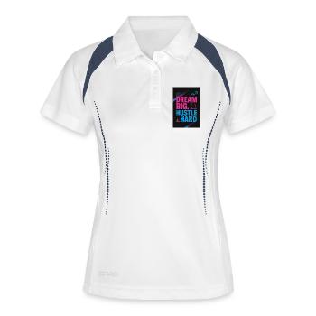 JensJensen - Polo respirant Femme - blanc/marine - Devant