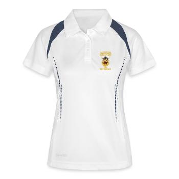 Ich hasse Arbeitstage...witziger Wikinger - Frauen Polo atmungsaktiv - Weiß/Navy - Vorne