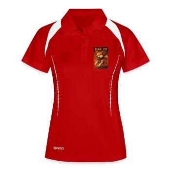 Brave Cane Corso mit Motivationsbotschaft - Frauen Polo atmungsaktiv - Weiß/Navy - Vorne