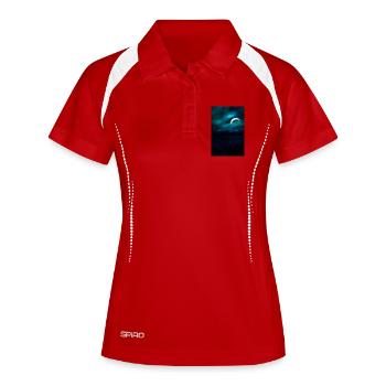 Night suspension under the moon - Women's Polo breathable - white/navy - Front
