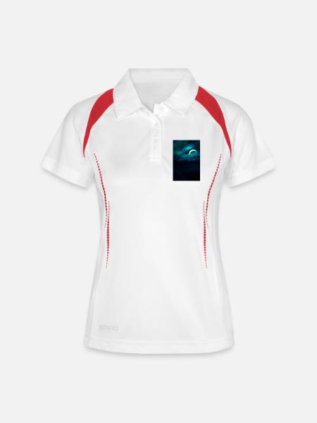 Night suspension under the moon - Women's Polo breathable - white/navy