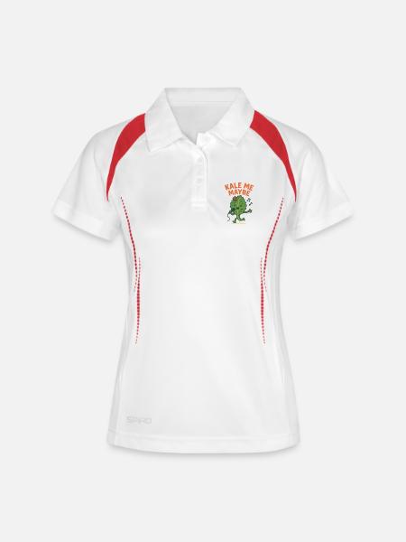 Playful bald with music and microphone - Women's Polo breathable - white/navy