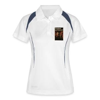 Kettenbruch Befreiungs-Poster - Frauen Polo atmungsaktiv - Weiß/Navy - Vorne